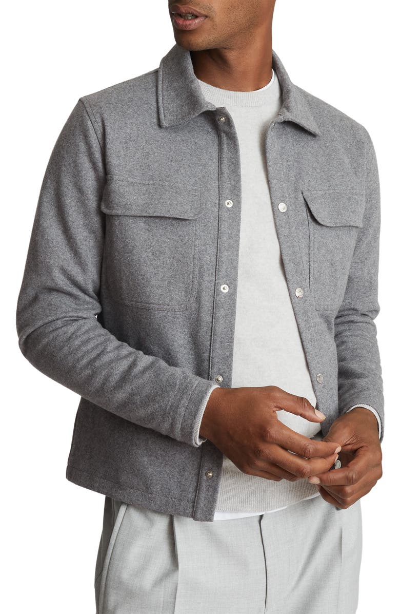 Reiss Alfie Regular Fit Shirt Jacket, Main, color, 