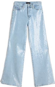 Seven Lotta Sequin Wide Leg Stretch Jeans