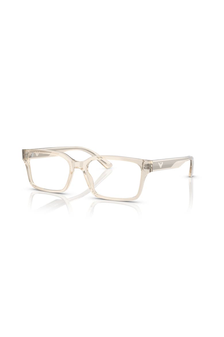 55mm Rectangle optical glasses, Main, color, Transparent