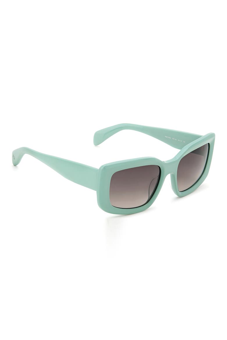 54mm Gradient Rectangular Sunglasses, Alternate, color, GREEN/ BROWN GRADIENT