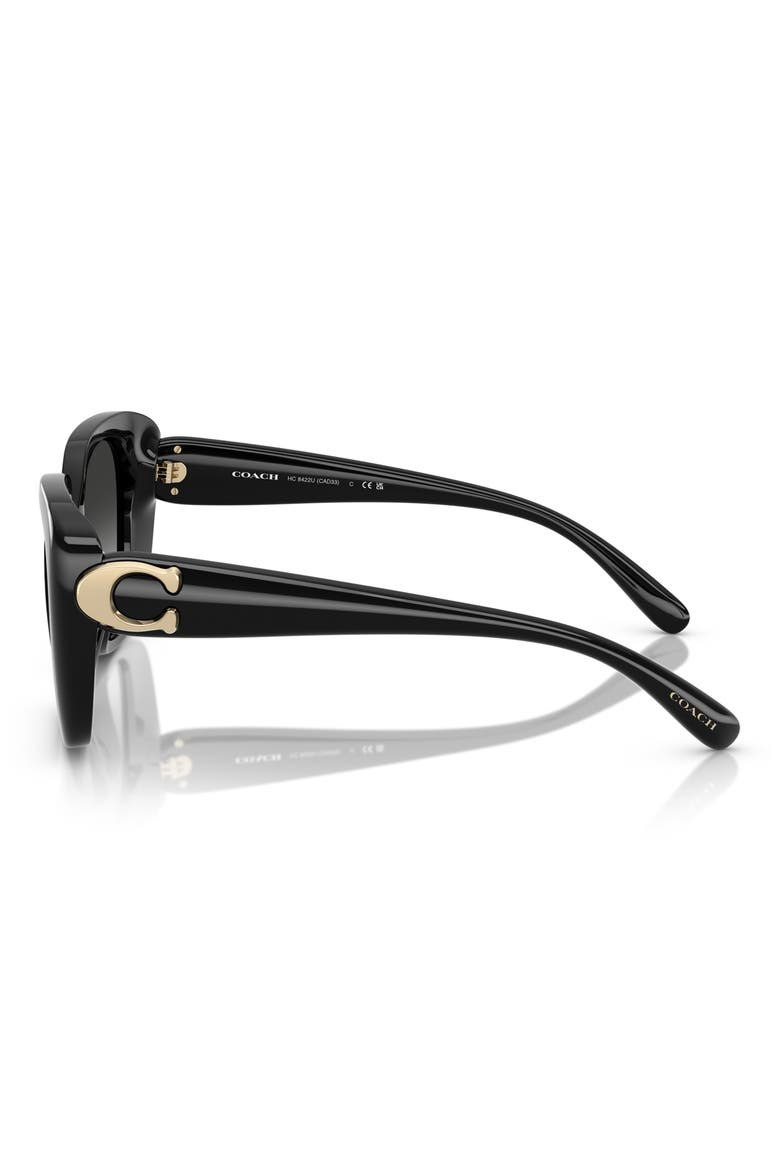 55mm Gradient Square Sunglasses, Alternate, color, BLACK / GREY GRADIENT