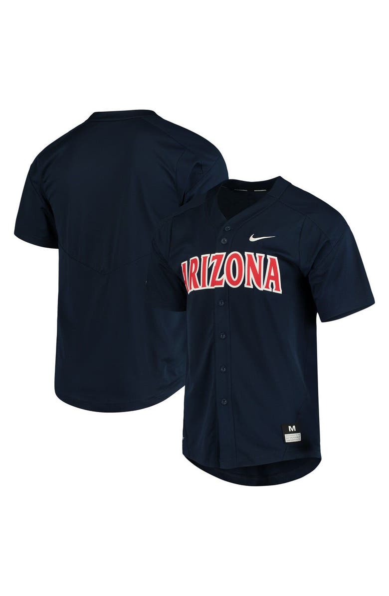 Nike Men's Nike Navy Arizona Wildcats Vapor Untouchable Elite Full-Button Replica Baseball Jersey, Main, color,