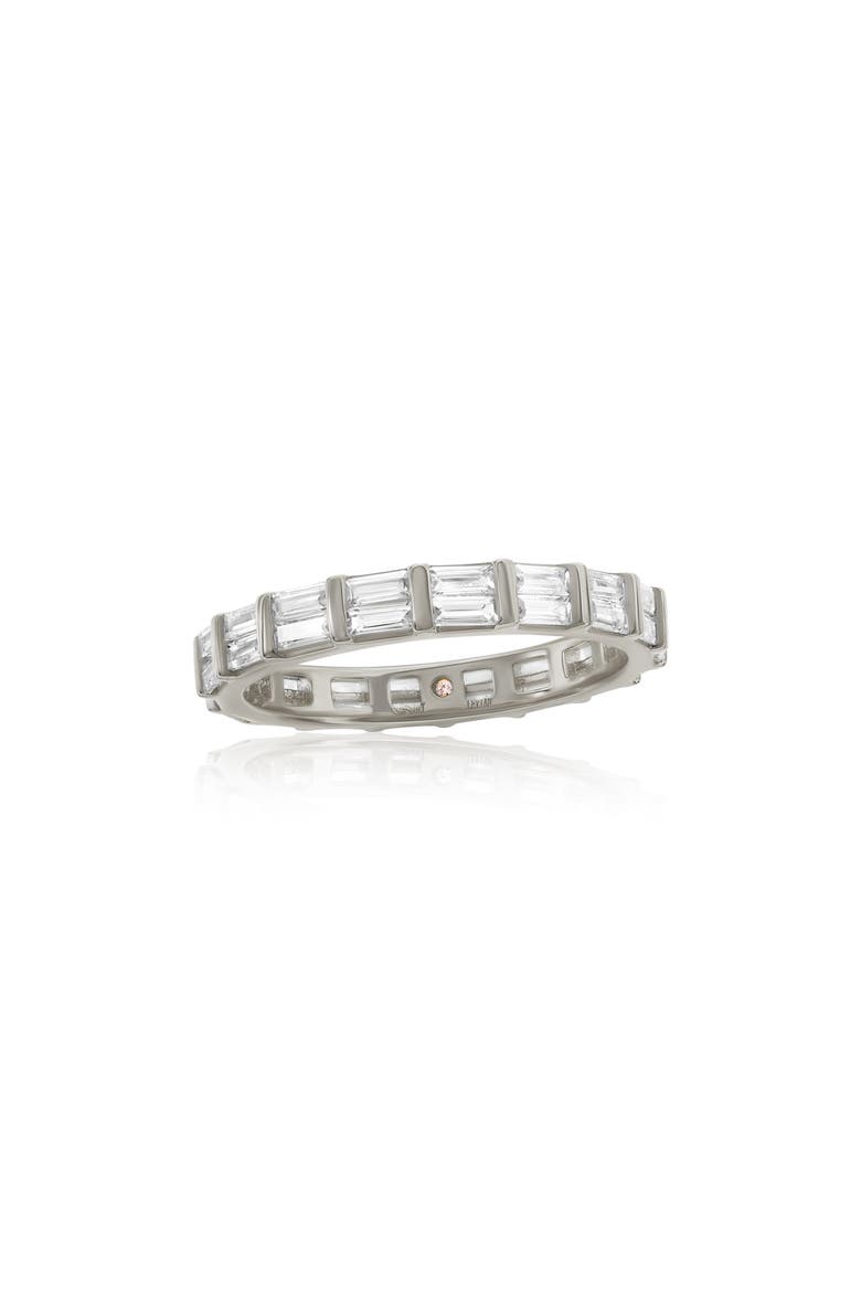 Baguette Cubic Zirconia Eternity Band Ring, Main, color, WHITE