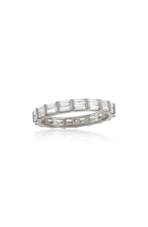 Baguette Cubic Zirconia Eternity Band Ring