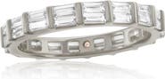SUZY LEVIAN Baguette Cubic Zirconia Eternity Band Ring