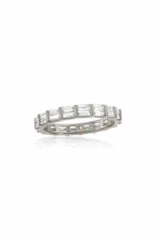 SUZY LEVIAN Baguette Cubic Zirconia Eternity Band Ring