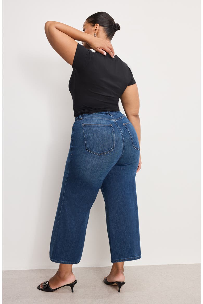 Soft-Tech Good Waist Crop Wide Leg Palazzo Jeans, Alternate, color, INDIGO977