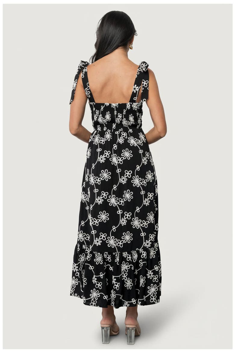 Amor Midi Dress, Alternate, color, Black + Ivory Floral