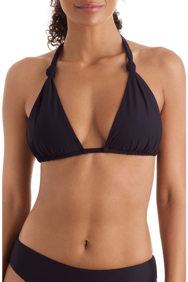 Willow Halter Swim Top, Main, color, BLACK