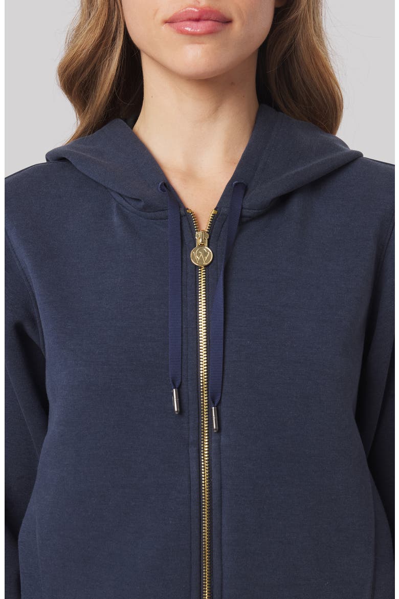Molly Lightweight Performance Full Zip Hoodie, Alternate, color, LEGACY NAVY BLUE