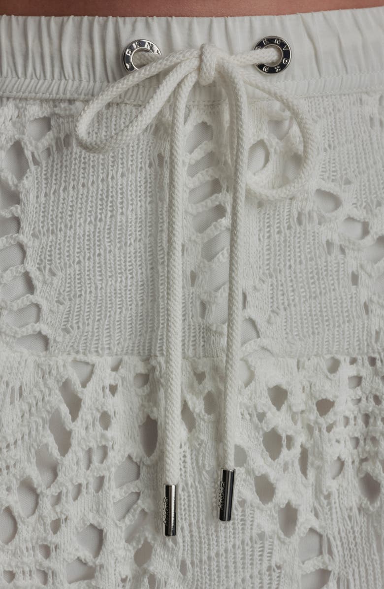 DKNY Crochet Leaf Midi Skirt, Alternate, color, Ivory