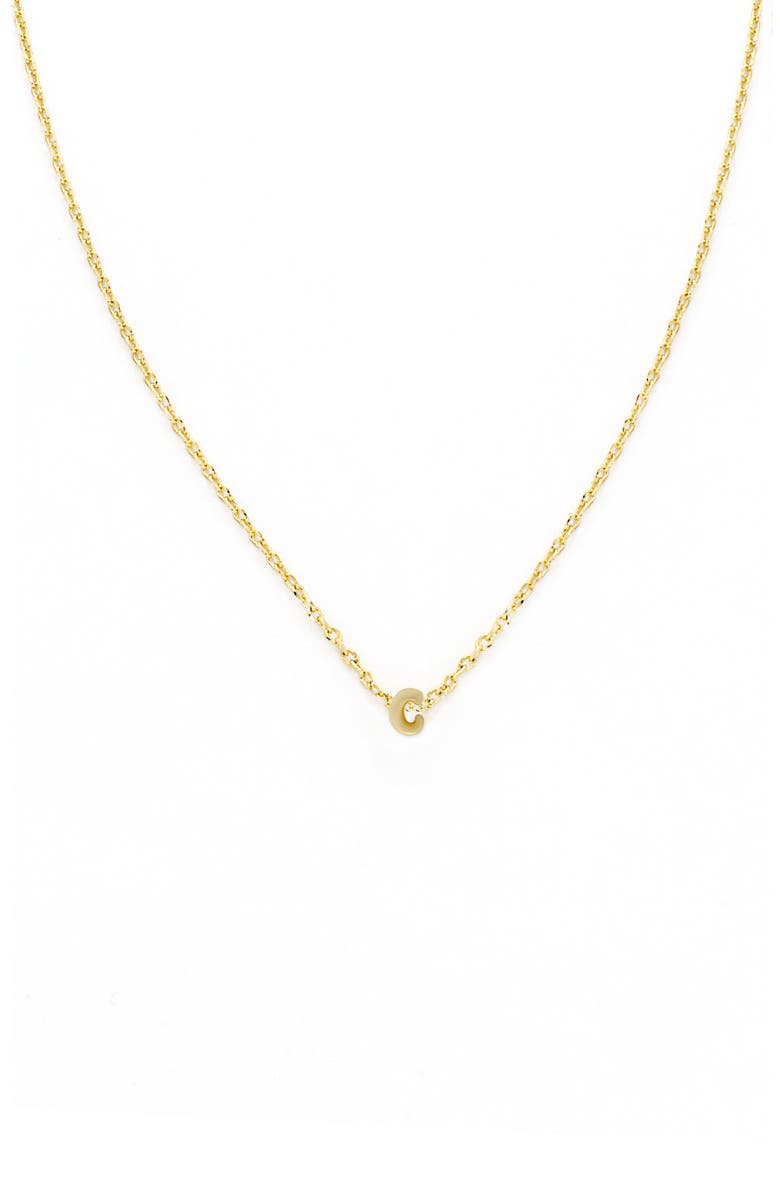 Panacea Bubble Initial Necklace, Main, color, Gold-C