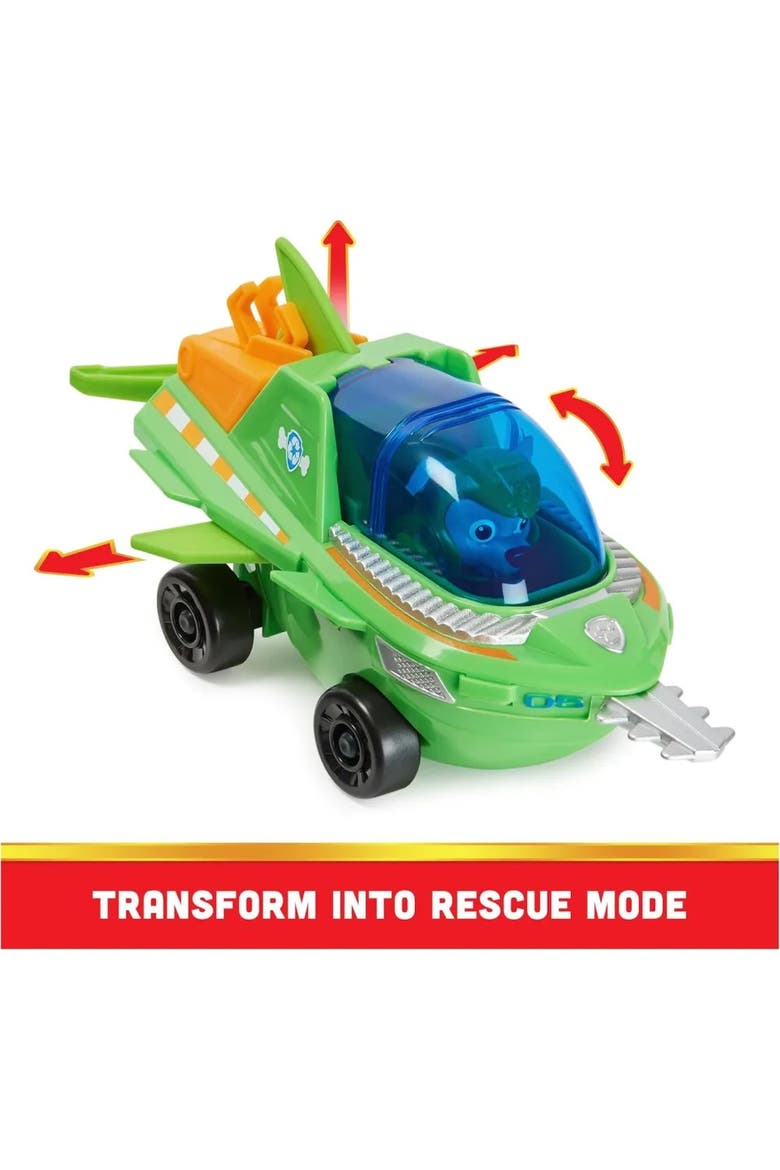 Aqua Pups Rocky Transforming Sawfish Vehicle with Collectible Action Figure, Kids Ages 3+, Alternate, color, Black