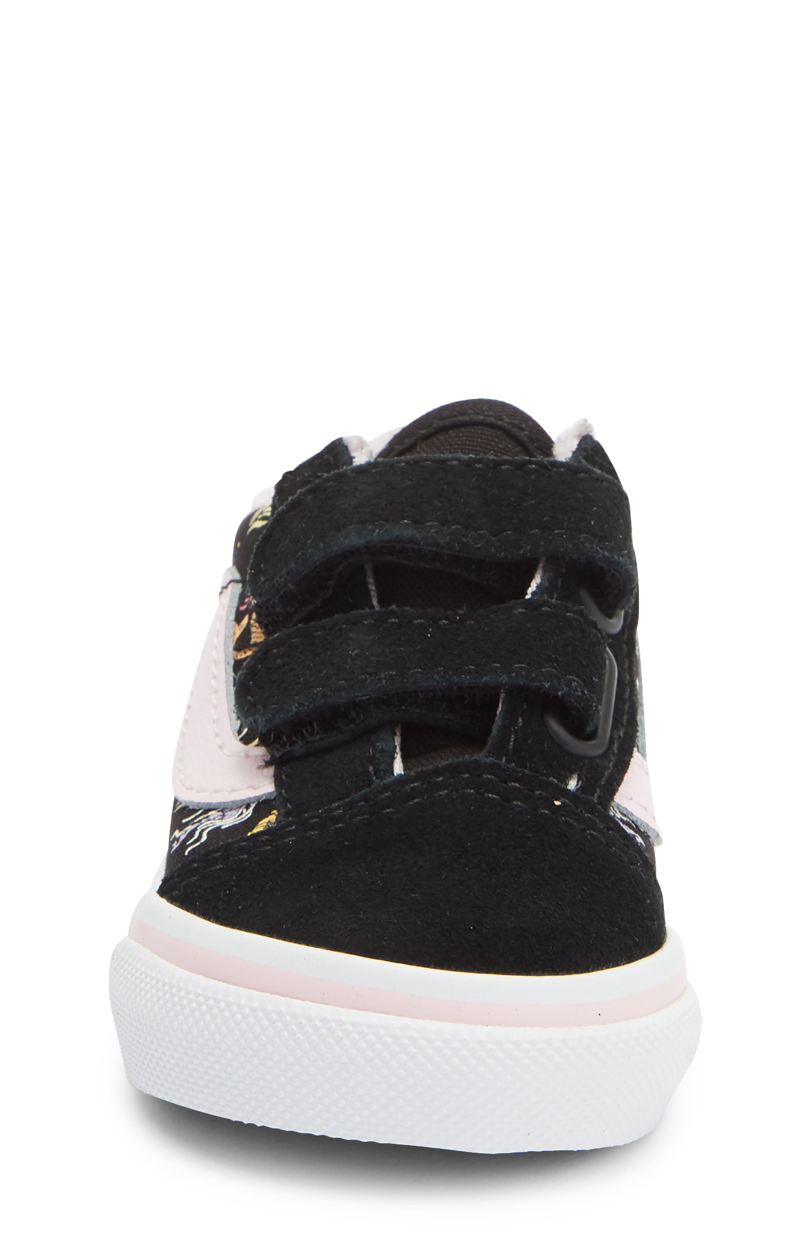 Kids' Old Skool V Sneaker, Alternate, color, BLACK PASTEL PINK