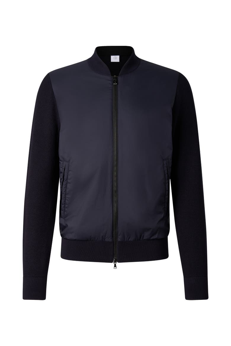 Zisco Piped Hybrid Knit Jacket, Main, color, Navy blue