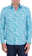 Robert Graham Poseidon Linen & Cotton Jacquard Button-Up Shirt