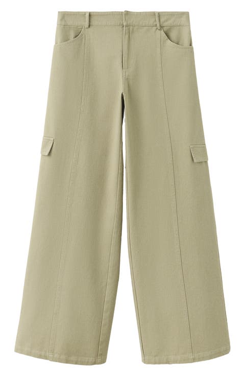 Low Waist Wide Leg Cargo Jeans