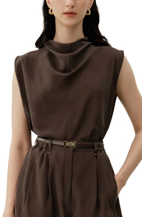 Silk Habotai Sleeveless Top