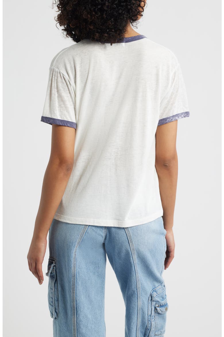 Nice Try Burnout Ringer T-Shirt, Alternate, color, VINTAGE WHITE/NAVY