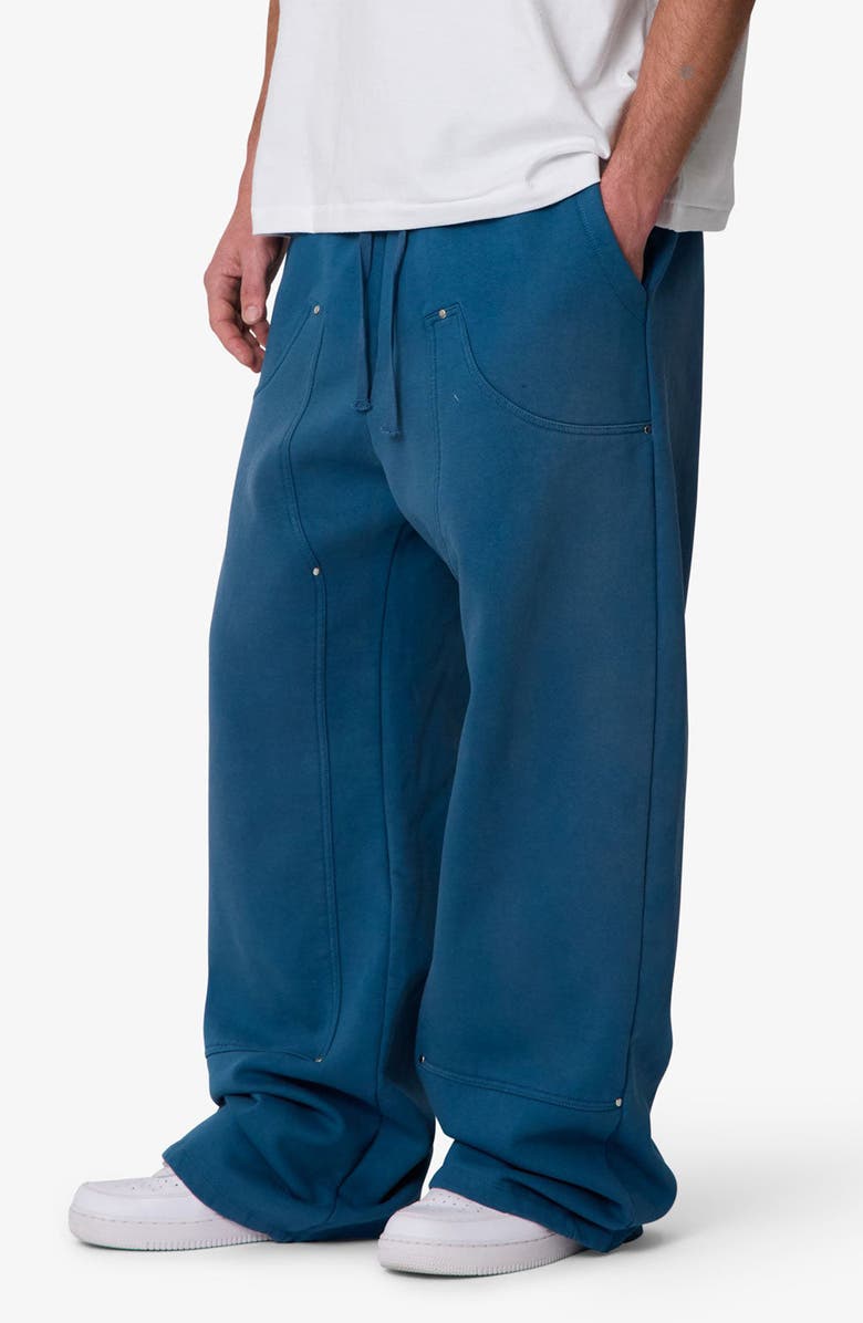 mnml West Baggy Fit Double Knee Sweatpants, Alternate, color, Blue