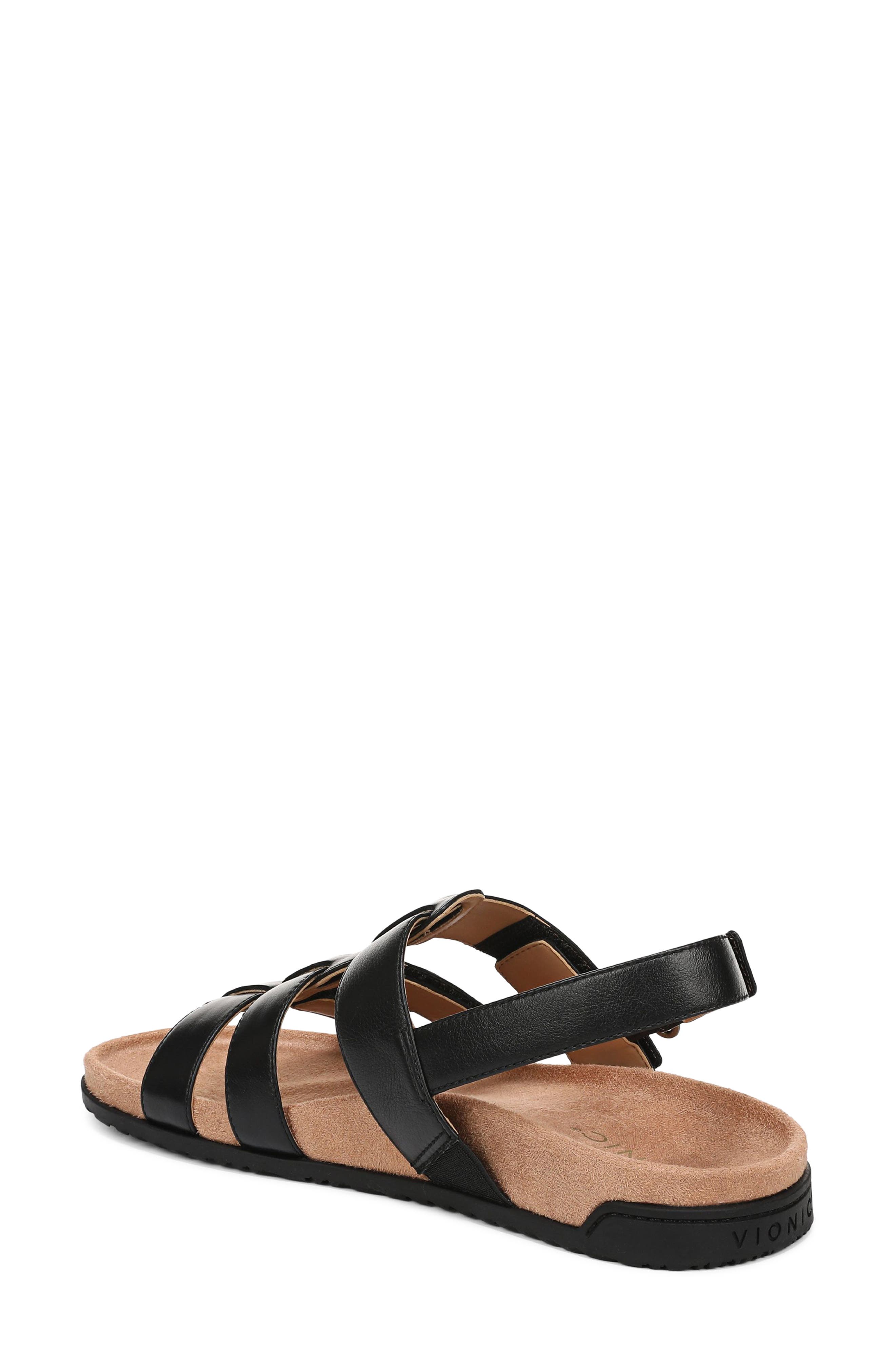 Vionic Eureka Fisherman Sandal - Wide Width Available, Alternate, color, Black