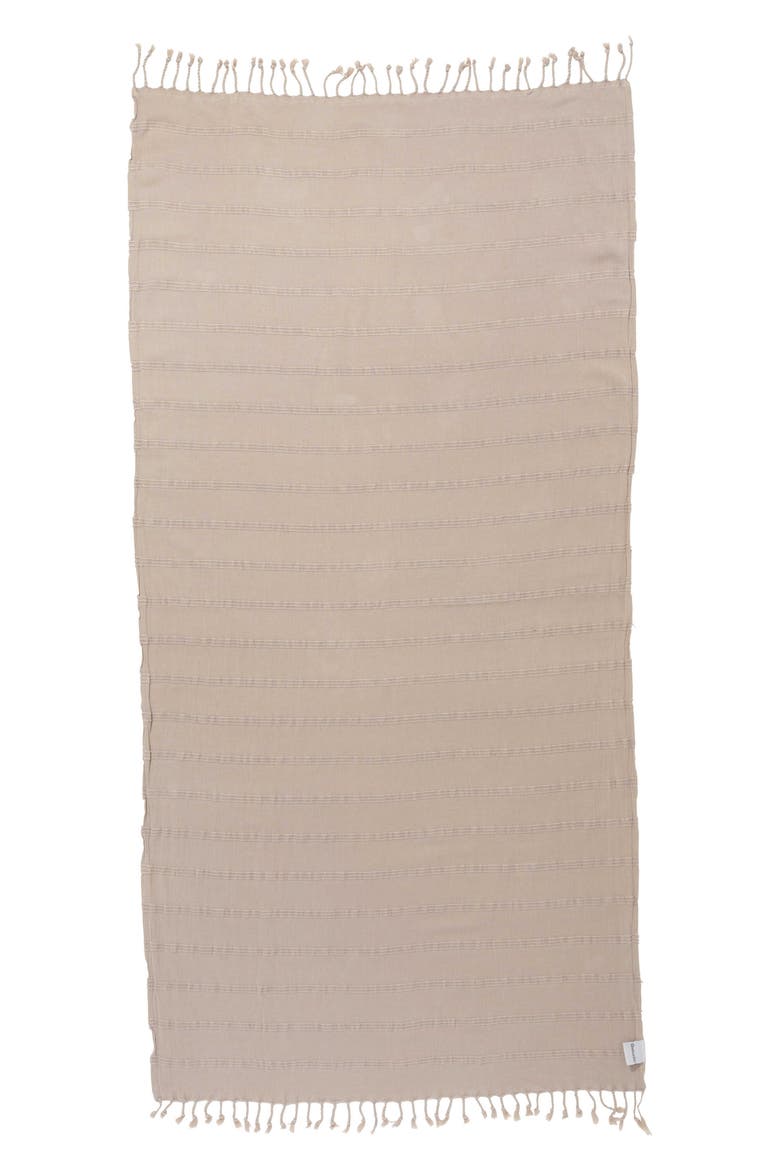 Stonewashed Organic Cotton Turkish Towel, Main, color, Beige