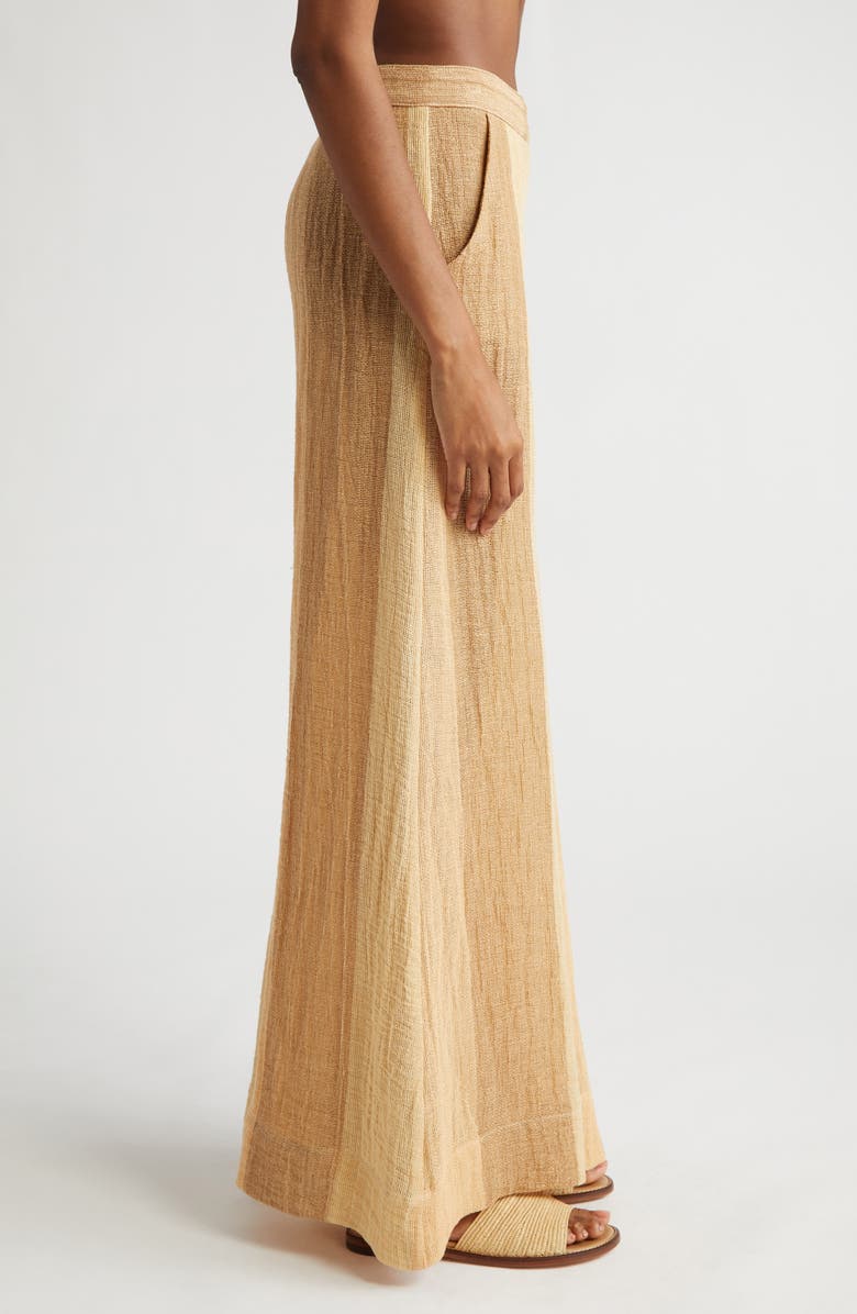 Lisa Marie Fernandez Wide Leg Linen Blend Pants, Alternate, color, 