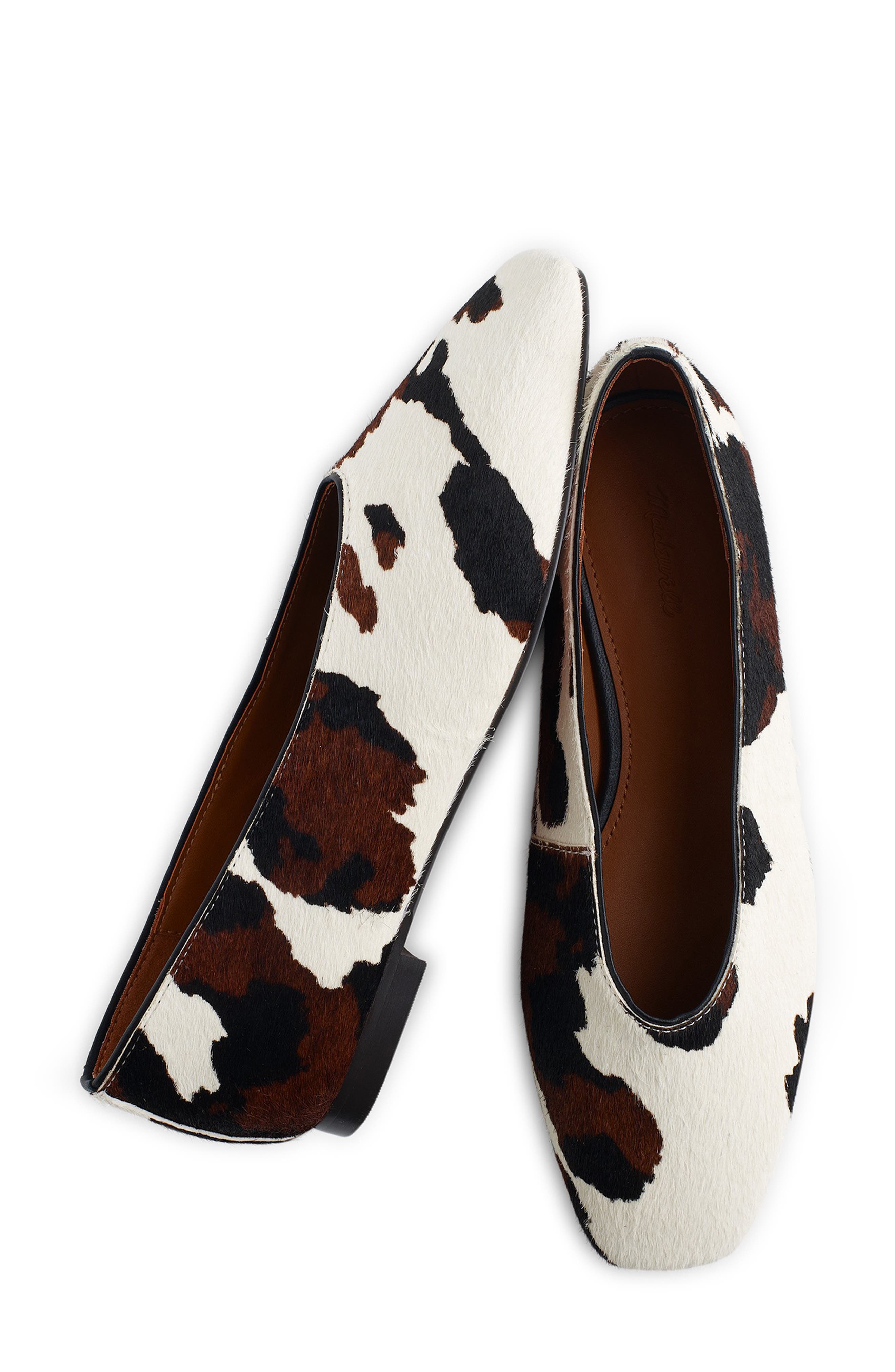 Madewell Mylie Calf Hair Ballet Flat, Alternate, color, Dark Carob Multi