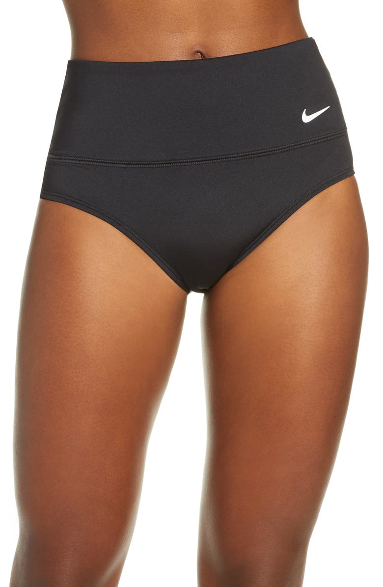 Nike Essential High Waist Bikini Bottoms, Main, color, 
