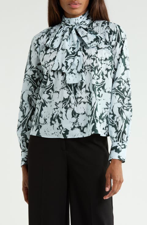 Valentine Tie Neck Cotton Shirt