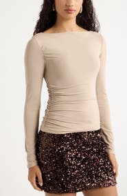 Open Edit Ruched Side Top