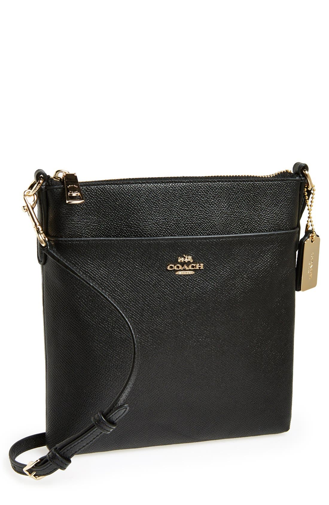 COACH Leather Crossbody Bag, Main, color, 