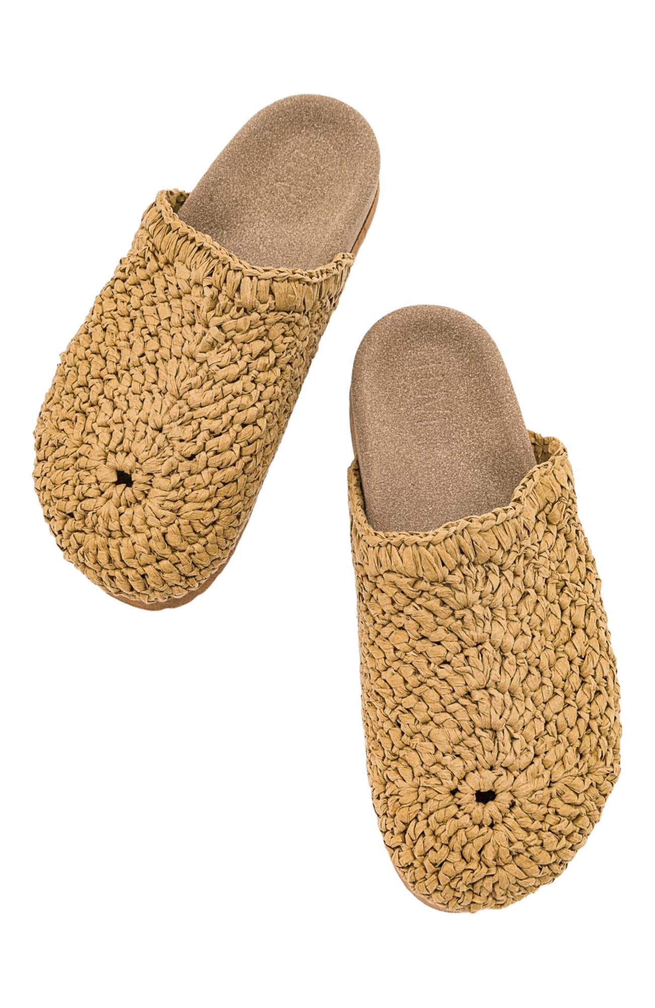 Prologue Shoes LOOP Woven Slide Sandal, Alternate, color, Light Beige Faux Leather