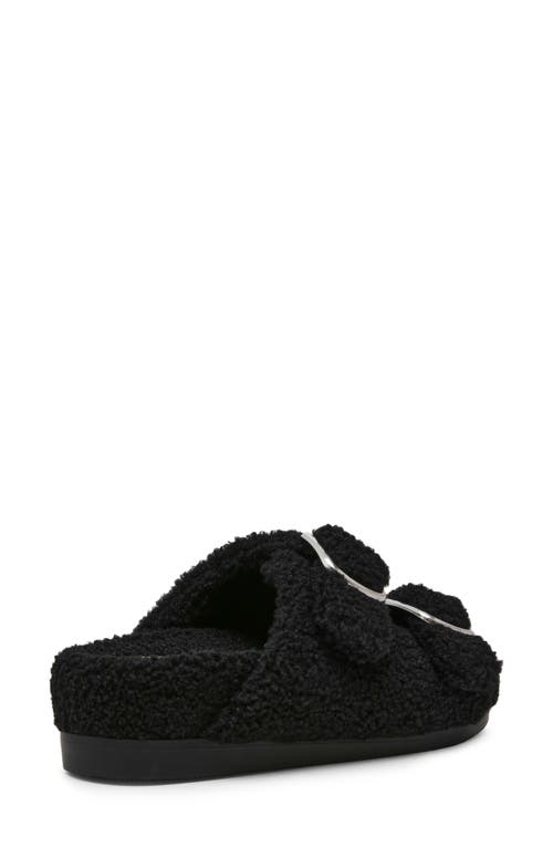 Dolce Vita Dv By  Aldon Faux Shearling Slide Sandal In Black