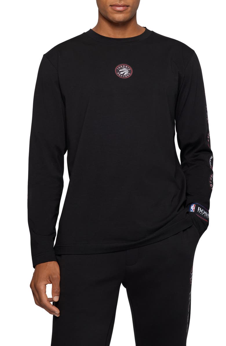 BOSS x NBA Threesixty Toronto Raptors Long Sleeve Logo Graphic Tee, Main, color, 