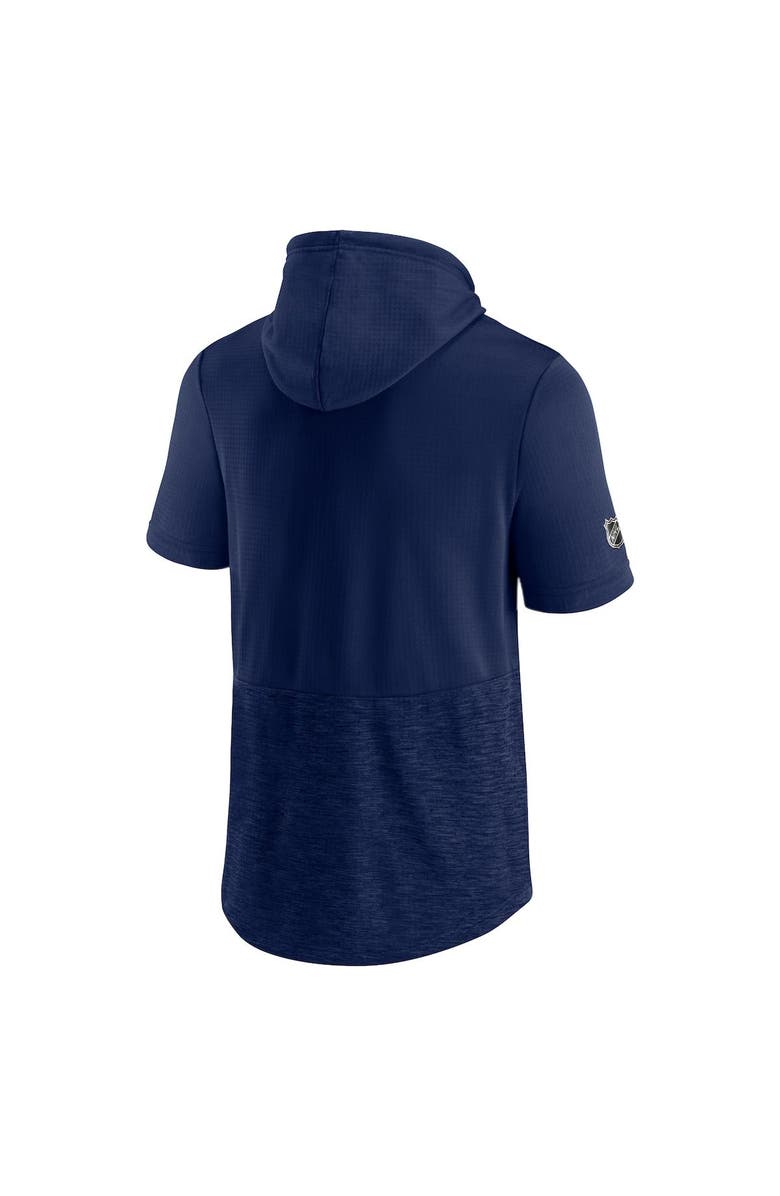 FANATICS Men's Fanatics Branded Navy New York Rangers Authentic Pro Travel and Training Short Sleeve Pullover Hoodie, Alternate, color,