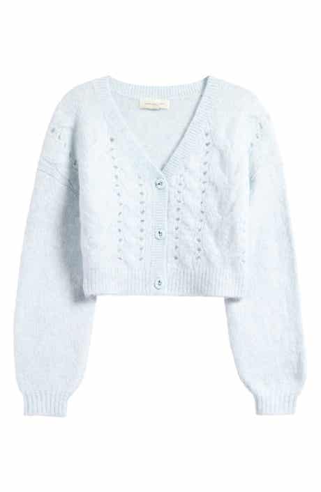 Treasure & Bond Kids' Fuzzy Cardigan Sweater