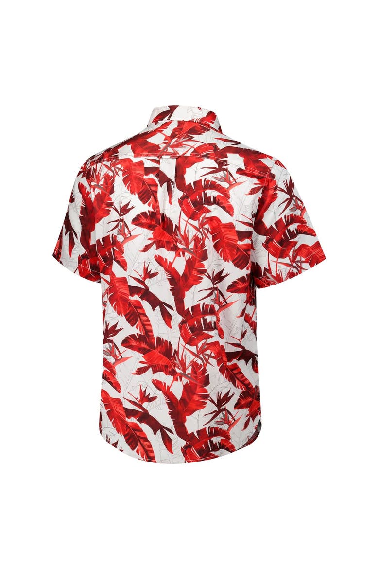 Men's Tommy Bahama Red Kansas City Chiefs Sunnyvale Blooms Camp Button-Up Shirt, Alternate, color, Red