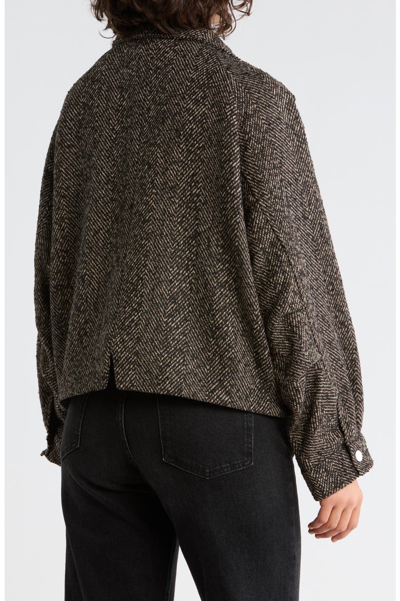 Herringbone Zip Jacket, Alternate, color, BWHM - BLACK WHEAT MULTI