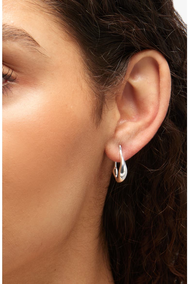 Mini Collette Hoop Earrings, Alternate, color, HIGH POLISH SILVER