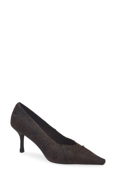Campaign Genuine Calf Hair Pointed Toe Pump
