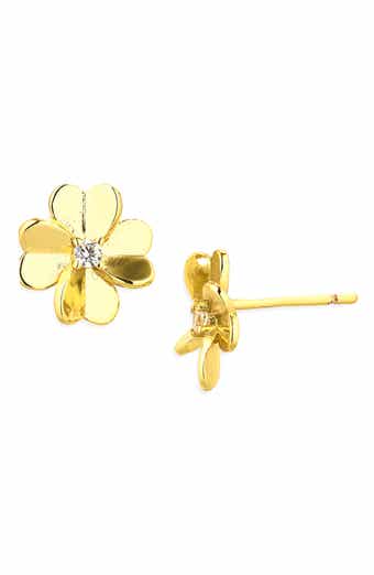 Crystal Flower Stud Earrings