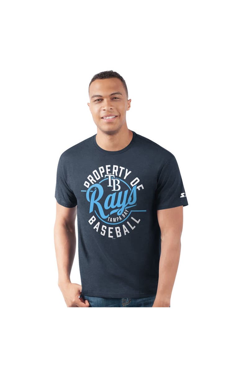 STARTER Men's Starter  Navy Tampa Bay Rays Prime Time Property Of T-Shirt, Main, color, Navy