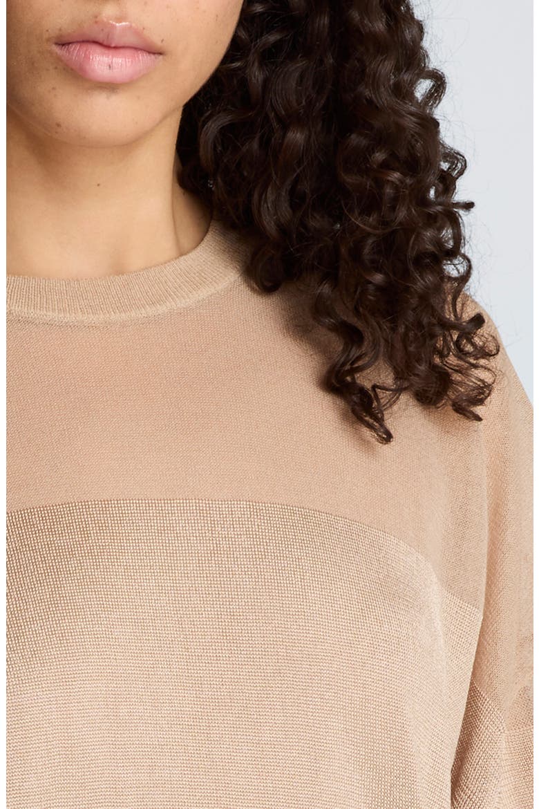 Semisheer Metallic Sweater, Alternate, color, TIMELESS TAUPE