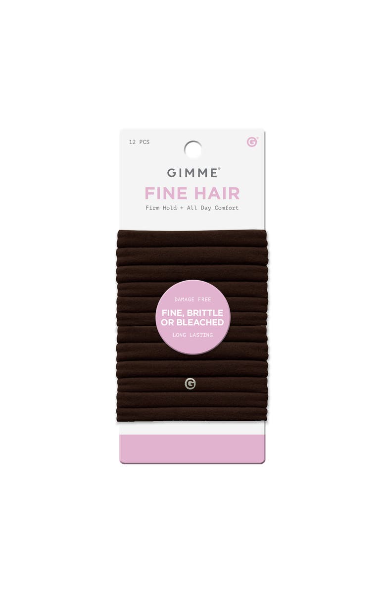 Gimme Beauty Fine Fit Hair Bands, Main, color, Dark Brown