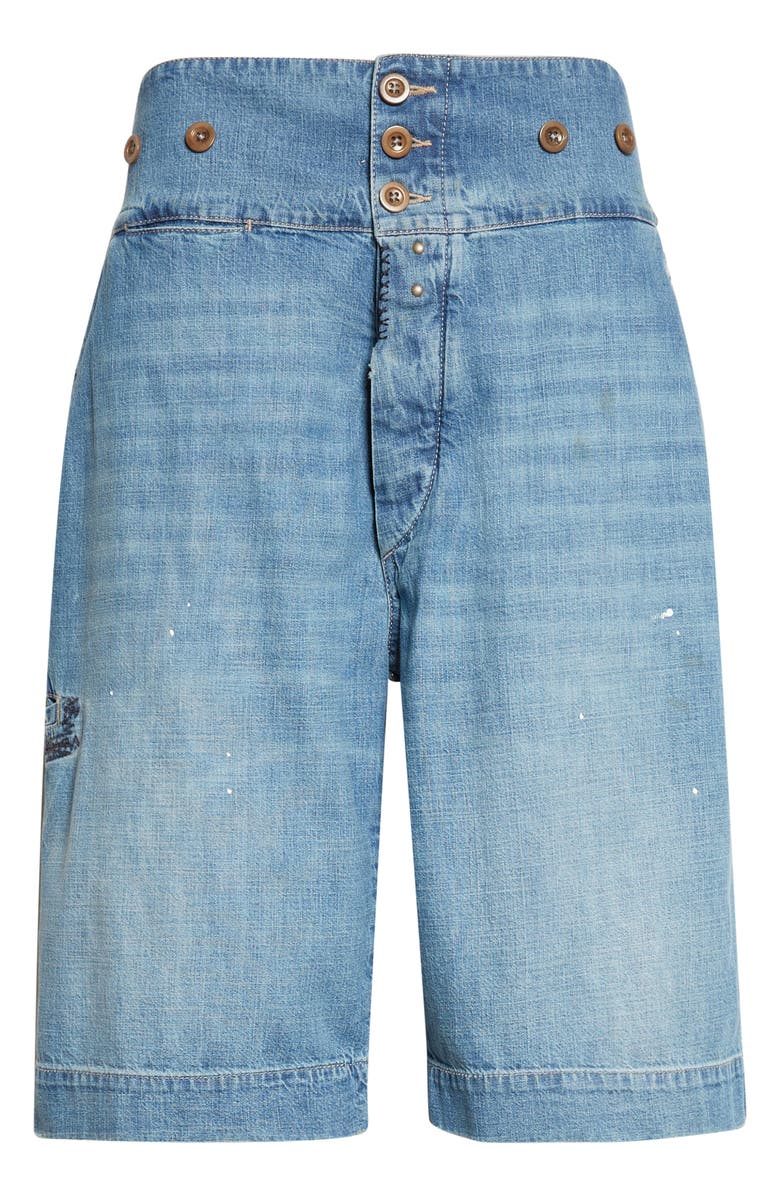 Maison Margiela Relaxed Fit Denim Bermuda Shorts, Main, color, Medium Blue Vintage