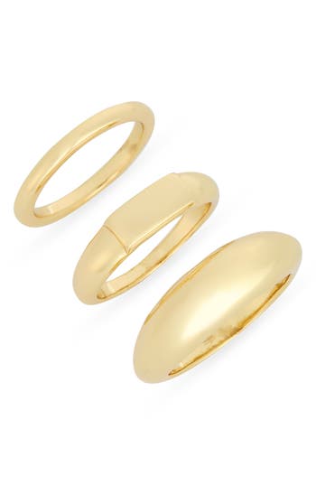 Nordstrom Rack Demi-fine 3-pack Assorted Rings In Gold