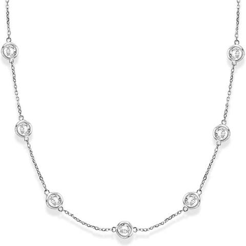 Lab Diamonds By The Yard Station Necklace 14k (6.0 ctw)