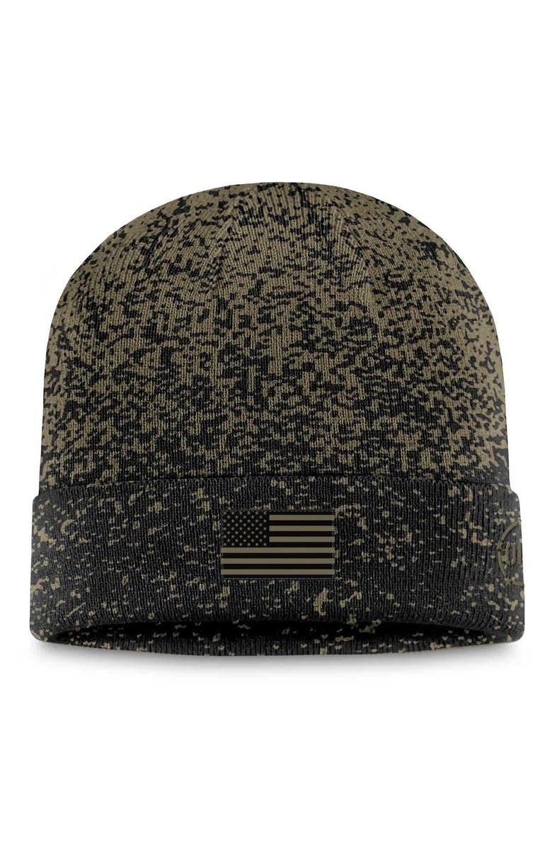 TOP OF THE WORLD Men's Top of the World Olive/Black Tennessee Volunteers Cuffed Knit Two-Tone Hat, Alternate, color,