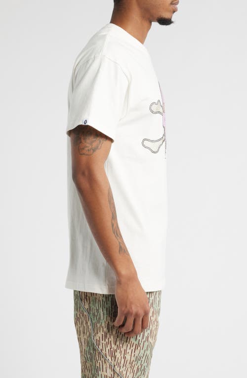 Icecream Stones Rhinestone Cotton Graphic T-shirt In White